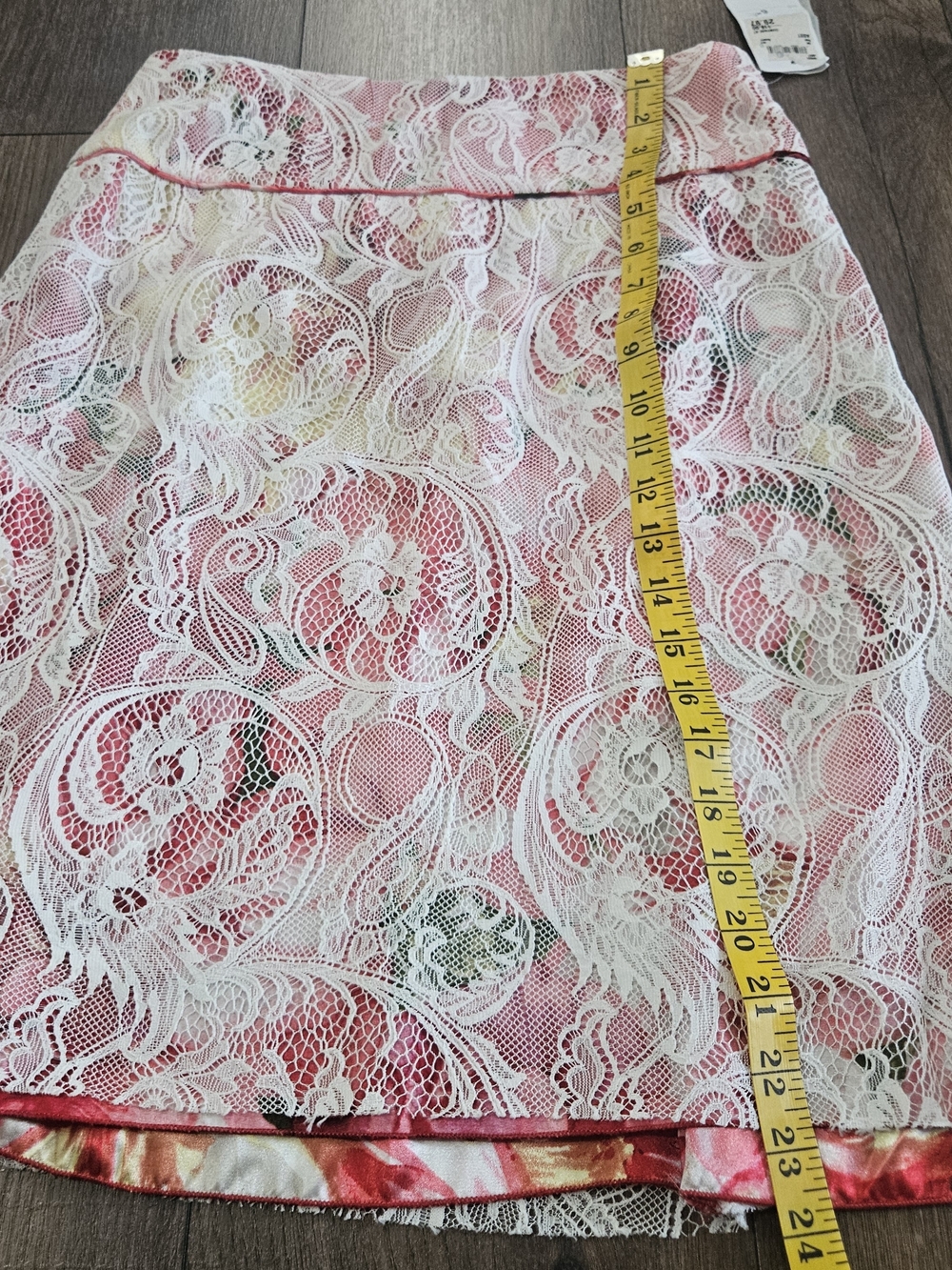 NWT Alberto Makali Floral Lace Overlay Skirt Size 6 - Picture 5 of 6